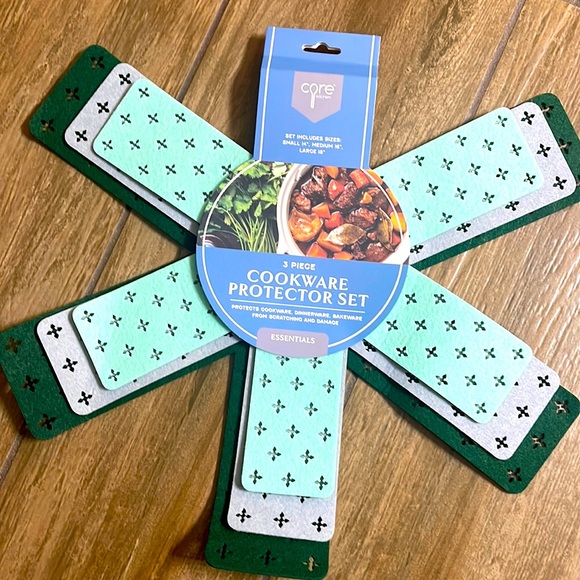 Core Kitchen Kitchen Nwt 3 Piece Cookware Protector Set Poshmark